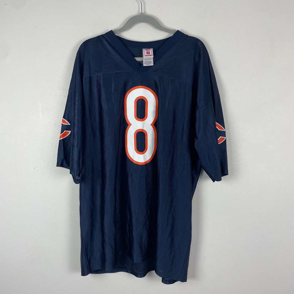 Chicago Bears Grossman 8 NFL Football Jersey Men's 2XL Navy Blue‎ Orange White